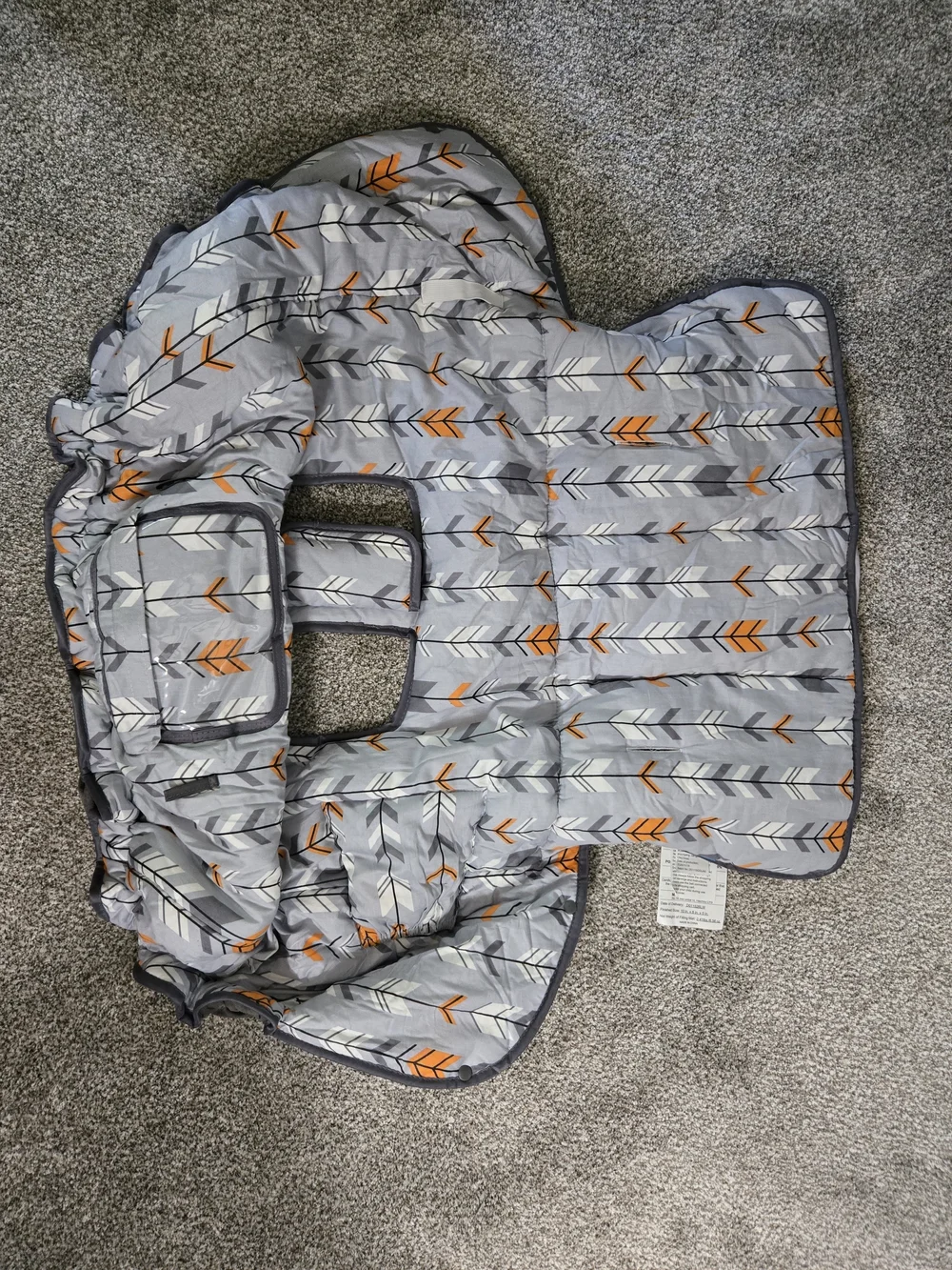 : DoDo Nici 2-in-1 Shopping Cart Cover & High Chair Cover - Gray Arrow Pattern
